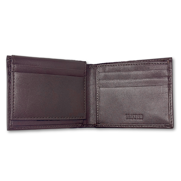 Kenneth Cole Reaction® Dark Brown Leather Bifold Wallet – Asbury