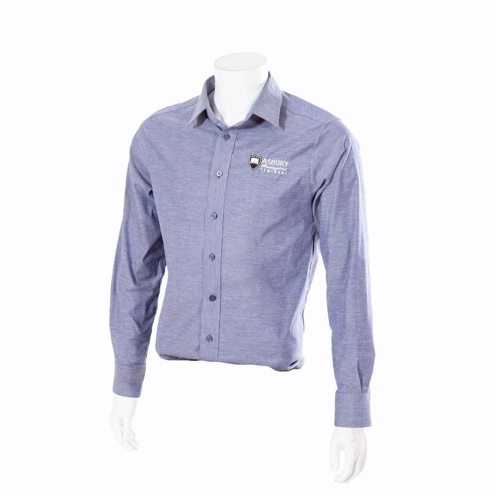 Men’s Navy Chambray Button Down Shirt