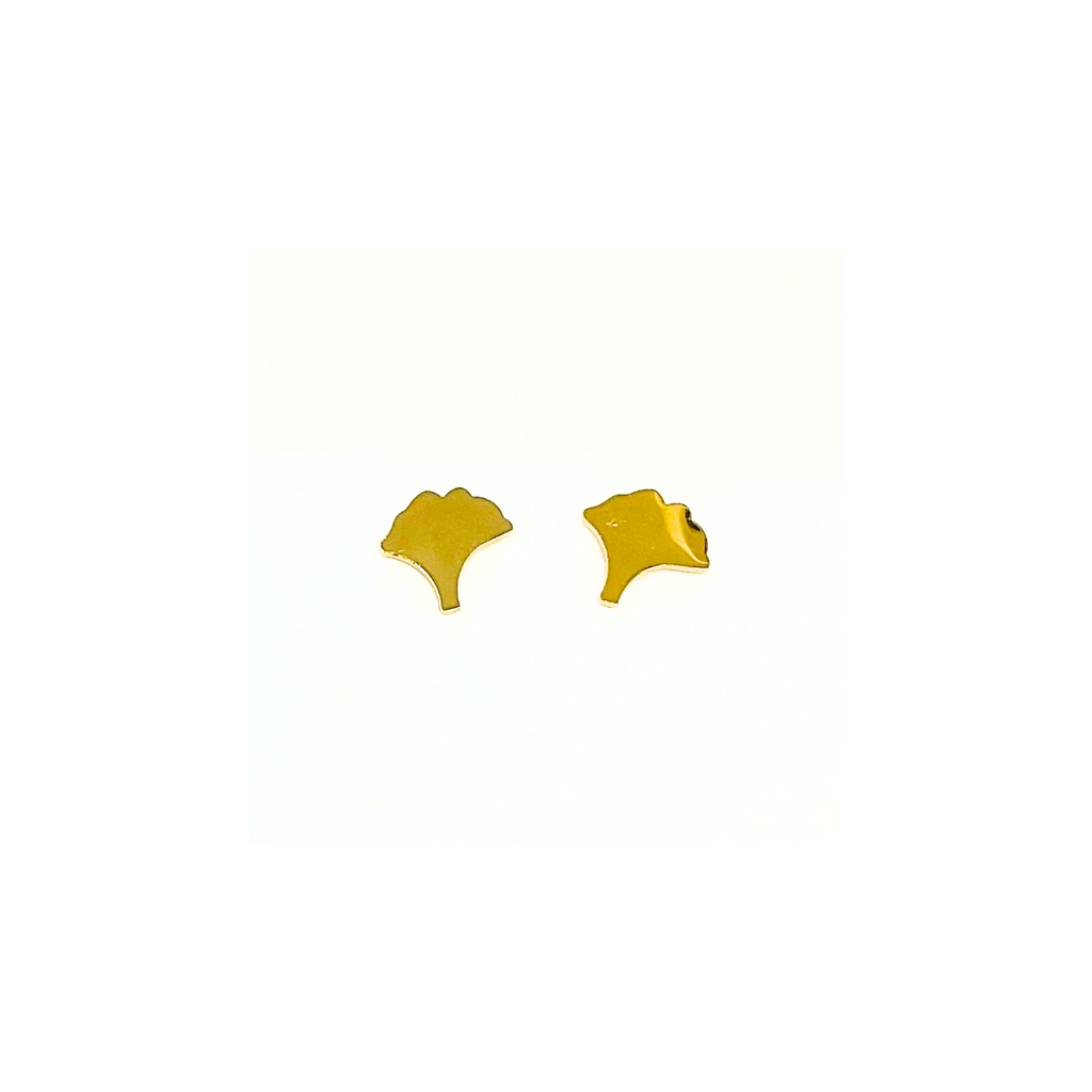 Ginkgo Leaf Stud Earrings