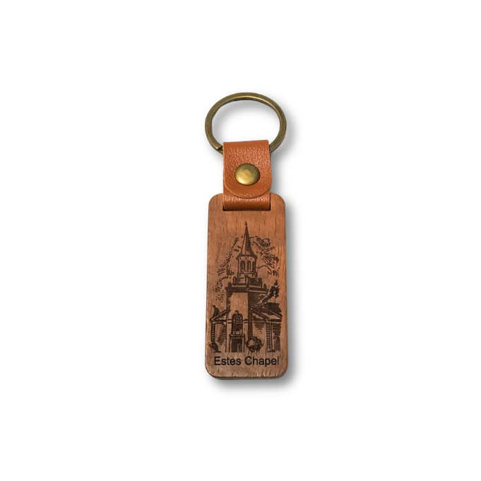 Estes Chapel Keychain in Light Brown