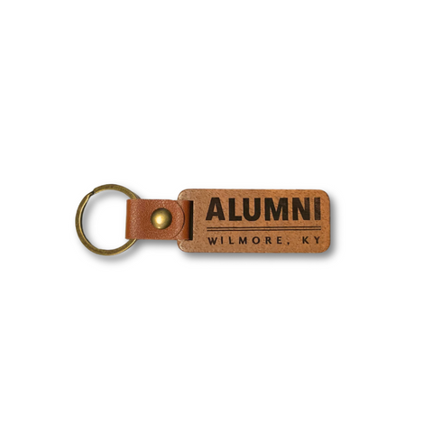 Engraved Alumni Keychain in Light Brown