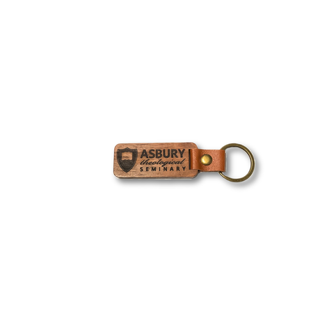 Engraved Wooden Keychain in Light Brown