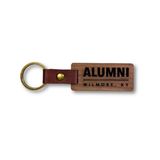 Engraved Alumni Keychain in Dark Brown