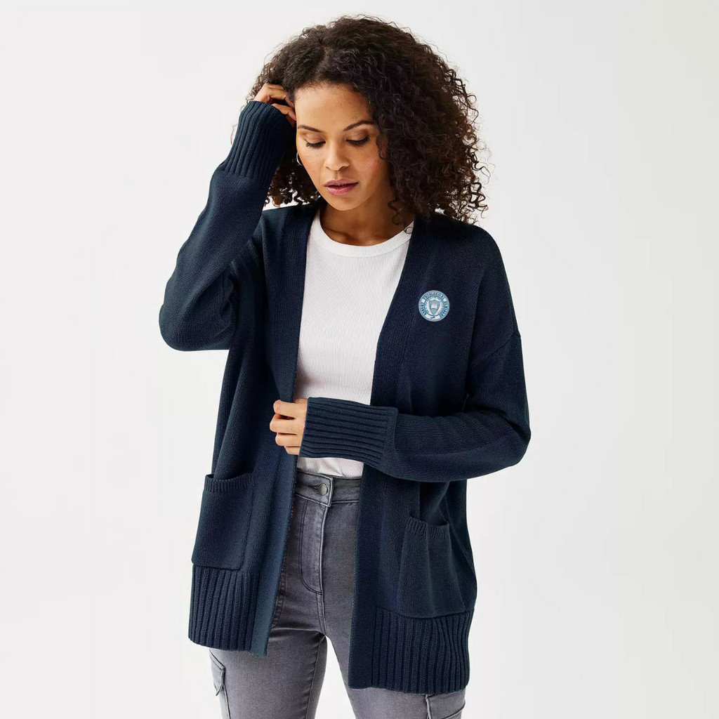 Women's Supersoft Navy Cotton Cardigan