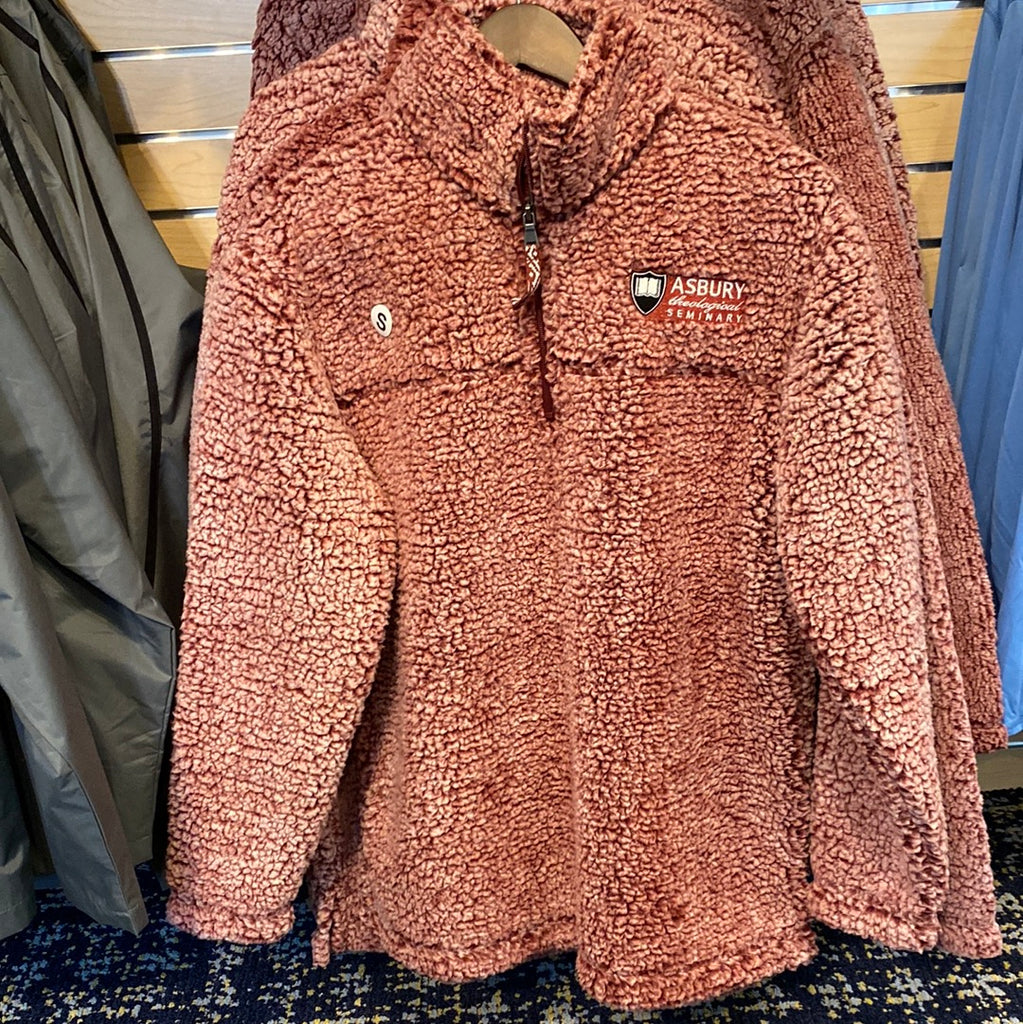 Quarter Zip Fleece Sherpa - Red